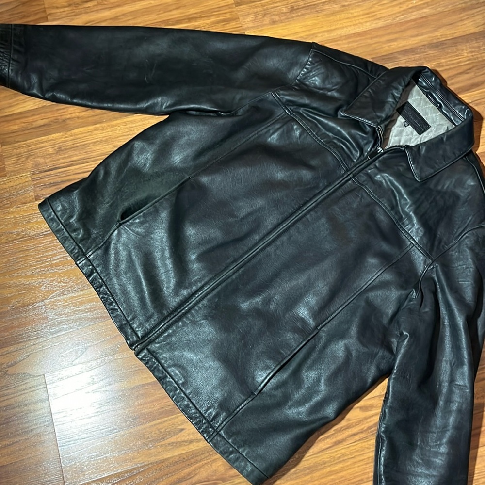 Vintage Leather Jacket Vintage Black Leather Jacket Sleek Soft Leather XXL